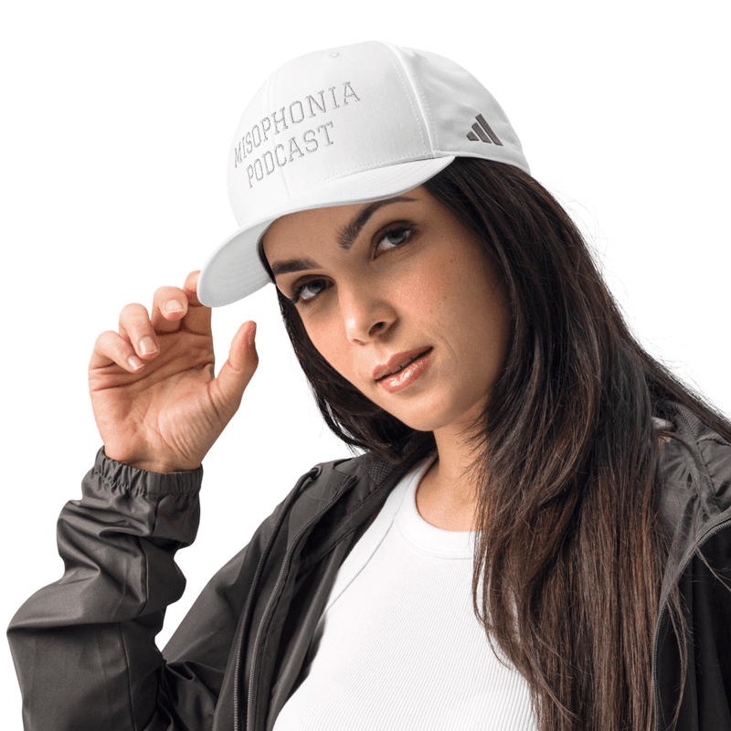 Adidas x Misophonia Podcast Cap – Monochrome Edition (White thread) - White thumbnail